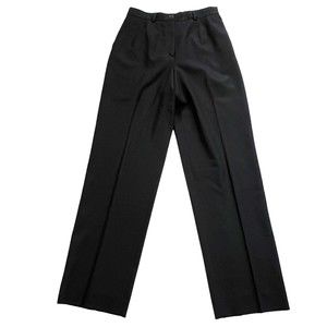 ZANELLA Jenna Sz 4 Wool Lycra Stretch Dress Pants Black MADE IN ITALY